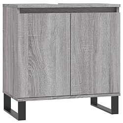 vidaXL Armoire de bain sonoma gris 58x33x60 cm bois d'ingénierie