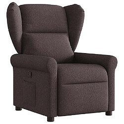 vidaXL Fauteuil inclinable Marron foncé Tissu