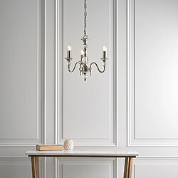 Acheter Interiors 1900 Suspension 3 ampoules Polina, nickel et cristal