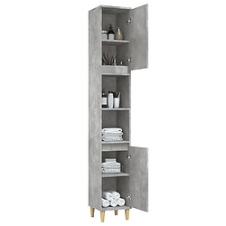 Acheter vidaXL Armoire de salle de bain gris béton 30x30x190 cm