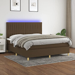 Sommier à lattes,Cadre à lattes de lit pour Adulte matelas et LED Marron foncé 180x200cm -MN42961