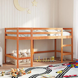 Avis Vidaxl Lit mezzanine enfants avec échelle 90x200 cm bois de pin massif