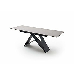 Inside 75 Table extensible KONAN plateau céramique gris clair 160 x 90 cm