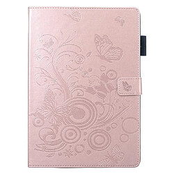 Avis Etui en PU papillon avec support or rose pour votre Apple iPad 10.2 (2019)