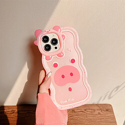 GUPBOO Étui pour iPhone13 Coque en silicone pour téléphone portable dessin animé mignon cochon fille