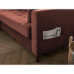 Lisa Design Anna - canapé d'angle gauche - 4 places - convertible avec coffre - en velours pas cher