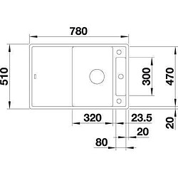 Avis BLANCO Axia III 45S - evier - SILGRANIT - 1 cuve - reversible - vidage auto - siphon inclus - planche a decouper verre - blanc