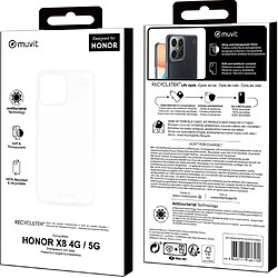 Muvit Coque pour Honor X8 4G/5G RECYCLETEK SOUPLE Transparent