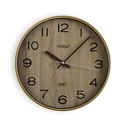 Horloge Murale Versa Marron Clair Plastique (4,8 x 31 x 31 cm)