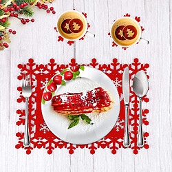 Avis Universal Dîner de Noël Coussin 8-Pièce Table à manger et boisson Coaster 8 Piece Table de table de Noël, table à manger lavée Set 8 pièces