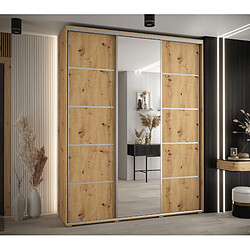 Abiks Meble Armoire DAVOS 5 À Portes Coulissantes 235,2/170/60 3 Portes