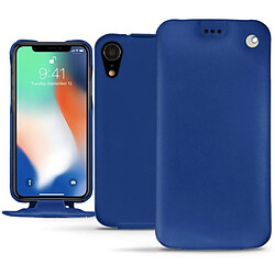 Housse cuir Apple iPhone Xr - Rabat vertical - Bleu océan ( Nappa - Pantone #15458a) - NOREVE