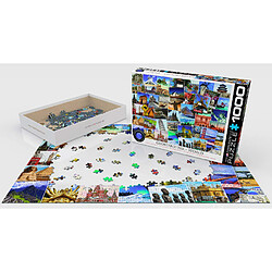 Eurographics 6000?1 907,5 cm Monde Globetrotter Puzzle (Lot de 1000)