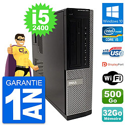 PC Dell OptiPlex 990 DT Intel i5-2400 RAM 32Go Disque Dur 500Go Windows 10 Wifi - Occasion