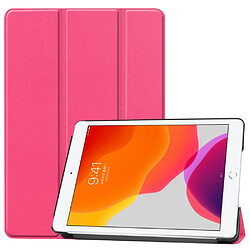 Etui en PU avec support tri-pliure rose pour Apple iPad 10.2 (2019)