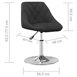 vidaXL Chaises à manger pivotantes lot de 4 Noir Velours pas cher