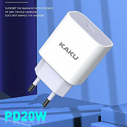 Avis iKaku KSC-500 HELI 20W QC3.0 PD Type-C chargeur rapide blanc