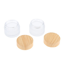 Acheter 2x mini-échantillons de bouteilles de maquillage cosmétiques et de pots de crème pour le bocal à lèvres avec un pot de 15g