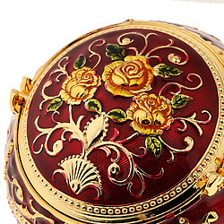 Acheter Boîte à bijoux en métal avec couvercle coupe-vent cendrier Home Decor Red Rose