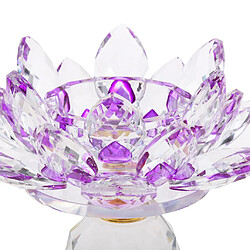 Avis cristal lotus fleur bougeoir photophore maison feng shui décor violet