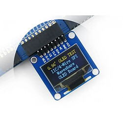 Wewoo Waveshare 0,96 pouces 128 * 64 OLED Ainterfaces SPI / I2Ctête de prise horizontale inclinée pas cher