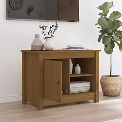 Avis Maison Chic Meuble TV scandinave - Banc TV pour salon Marron miel 70x36,5x52 cm Bois de pin massif -MN29302