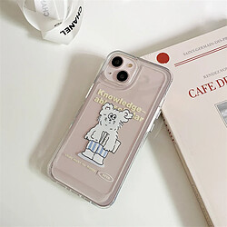 GUPBOO Étui pour iPhone13ProMax short chien dessin animé étui pour téléphone portable transparent