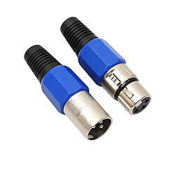 Wewoo 10 Paires Métal Femelle Mâle XLR 3 Broches Jack Socket Plug Audio Connecteur