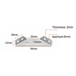 Avis Wewoo 20 degrés d'angle fixe multifonctionnel de code d'acier inoxydable de PCS 90spécification Savec 4 vis