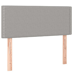 Avis vidaXL Tête de lit à LED Gris clair 100x5x78/88 cm Tissu