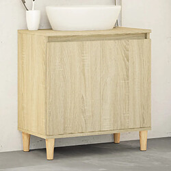 vidaXL Meuble d'évier chêne sonoma 58x33x60 cm bois d'ingénierie