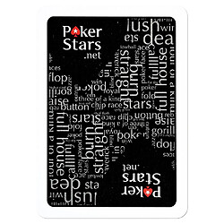 Universal Noir, carte de jeu PokerStars - 100% plastique noir