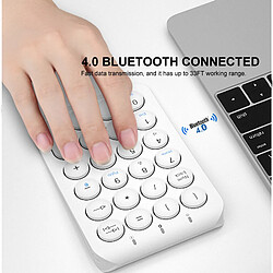 BOW-Clavier numérique Bluetooth aste sans fil, tou Blanc pas cher