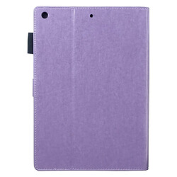 Etui en PU papillon avec support violet pour votre Apple iPad 10.2 (2019)