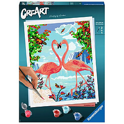 Peinture au numéro Ravensburger Creart Format Grand Flamant Rose Amoureux