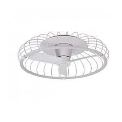 Luminaire Center Plafonnier ventilateur Nature blanc 1 ampoule 21cm