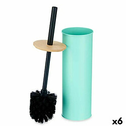 Berilo Brosse de salle de wc Menthe Métal Bambou Plastique 9,5 X 27 X 9,5 cm (6 Unités)