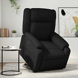 Maison Chic Fauteuil Relax pour salon, Fauteuil inclinable électrique noir similicuir -GKD93309