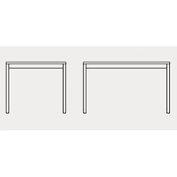 Inside 75 Table extensible 6 couverts SNAP 160 cm pieds métal plateau mélaminé blanc pas cher