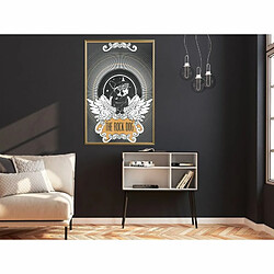 Paris Prix Affiche Murale Encadrée Cool Bulldog 40 x 60 cm Or