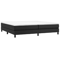 Avis Maison Chic Lit Adulte - Lit simple Lit à sommier tapissier avec matelas moelleux - Meuble de Chambre - Noir 200x200 cm Similicuir -MN72169