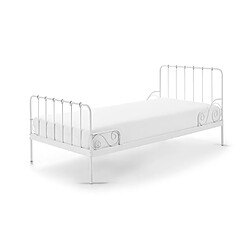 Vipack ALICE Lit en métal 90x200cm Blanc