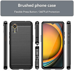 Htdmobiles Coque pour Samsung Galaxy Xcover 7 - housse etui silicone gel carbone + film ecran - NOIR