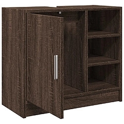 Acheter vidaXL Armoire d'évier chêne marron 63x29x55 cm bois d'ingénierie