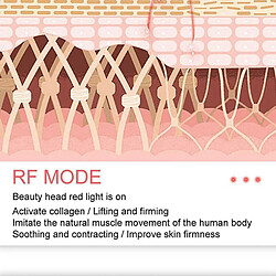 Chrono Appareil de beauté à radiofréquence Appareil pour le visage Appareil de massage à micro-courant EMS Appareil anti-rides Appareil d'élimination et de raffermissement des rides du visage(Rouge) pas cher