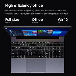 Ordinateur Portable 15.6 Pouces 8GB RAM 256GB SSD Windows 10 Intel Celeron WiFi Bluetooth YONIS