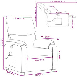 vidaXL Fauteuil de massage inclinable électrique Vert foncé Tissu pas cher