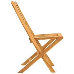 Maison Chic Lot de 2 Chaises de jardin,Fauteuil d'extérieur pliantes 47x62x90 cm bois massif teck -MN88775 pas cher