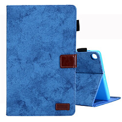 Wewoo Housse Coque Pour Galaxy Tab A Etui à rabat horizontal en cuir de style affaires 8.0 2019 / T290avec supportfente cartecadre photo et fonction veille / réveil bleu