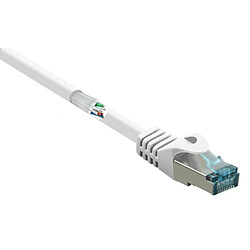 Renkforce RF-5044036 RJ45 Câble réseau, câble patch CAT 6a S/FTP 5.00 m blanc ignifuge 1 pc(s)